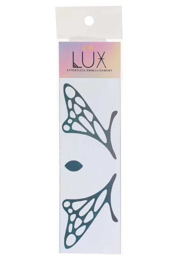 Hot Dark Rainbow Monarch Wing Holographic Face Decals Halloween Clothes