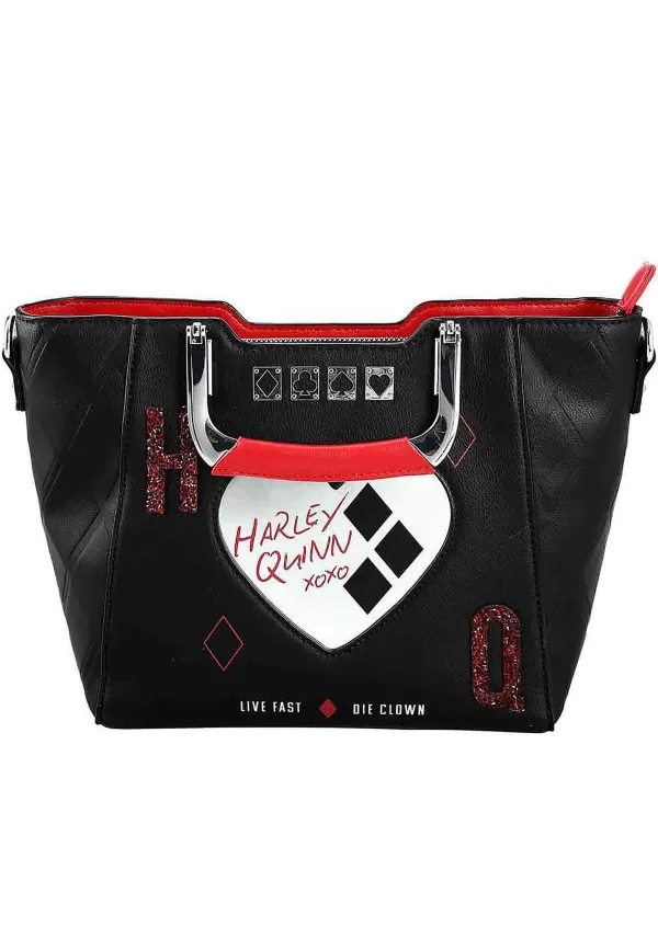 Hot Dc Comics Suicide Squad Harley Quinn Metallic Heart Handbag Purses