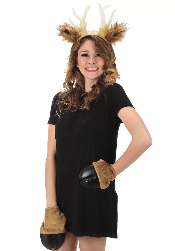 Outlet Deer Costume Brown Front Hooves Gloves