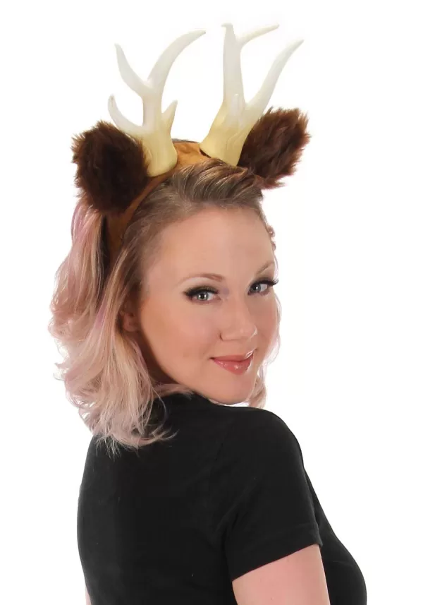 Shop Deer Costume Headband With Antlers And Ears Headbands