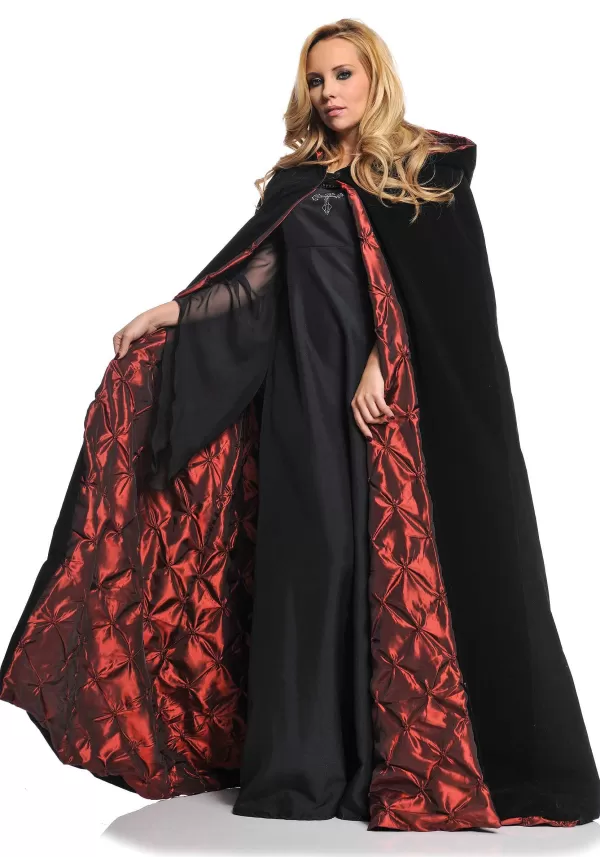 Store Deluxe Velvet Cape W/ Quilted Red Lining Capes