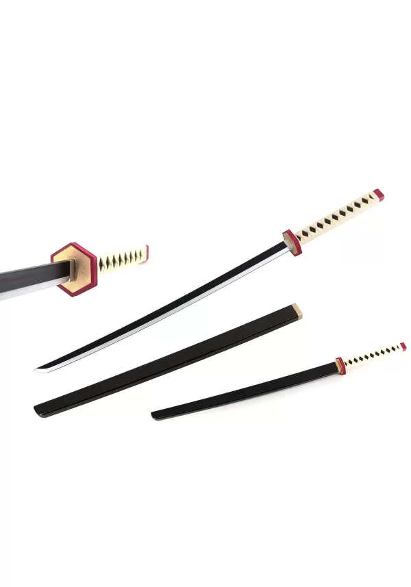 Cheap Demon Slayer: Water Hashira - Giyu Tomioka Cosplay Sword Accessory Toy Weapons