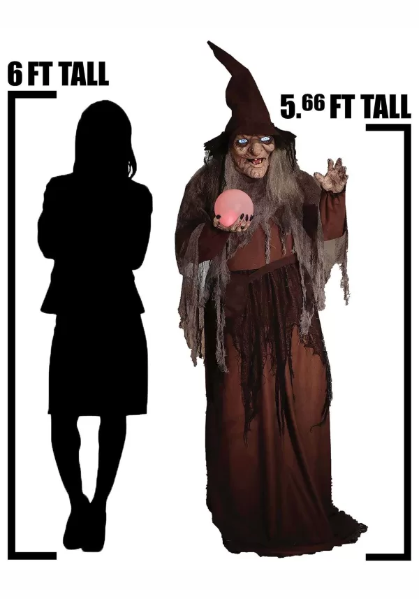 Fashion Digiteye Soothsayer Witch Animated 68 Inch Prop Animatronics