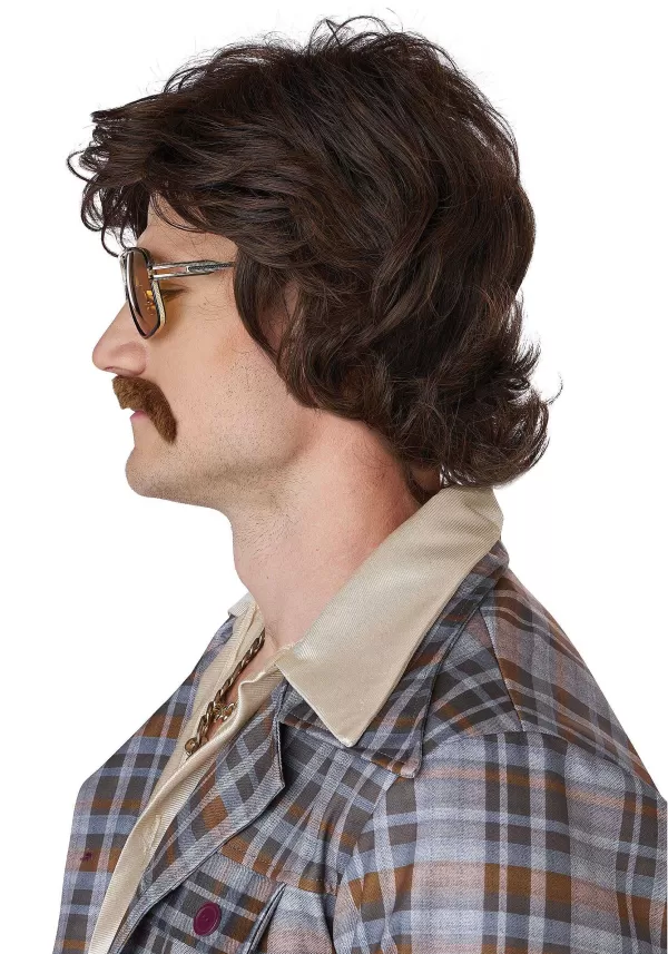 Fashion Disco Daddy Costume Wig And Mustache For Men Mustaches / Beards