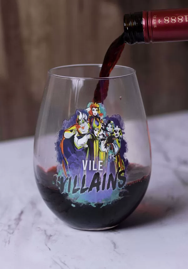 Flash Sale Disney 33.5 Ounce Vile Villains Tear Drop Oversized Glass Indoor Decorations
