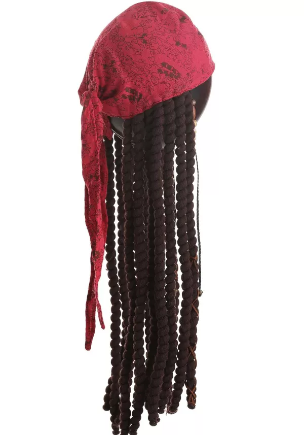 Discount Disney Jack Sparrow Adult Bandana And Dreads Set Wigs