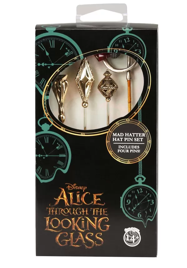 Outlet Disney Mad Hatter Alice In Wonderland Pin Set Costume Jewelry
