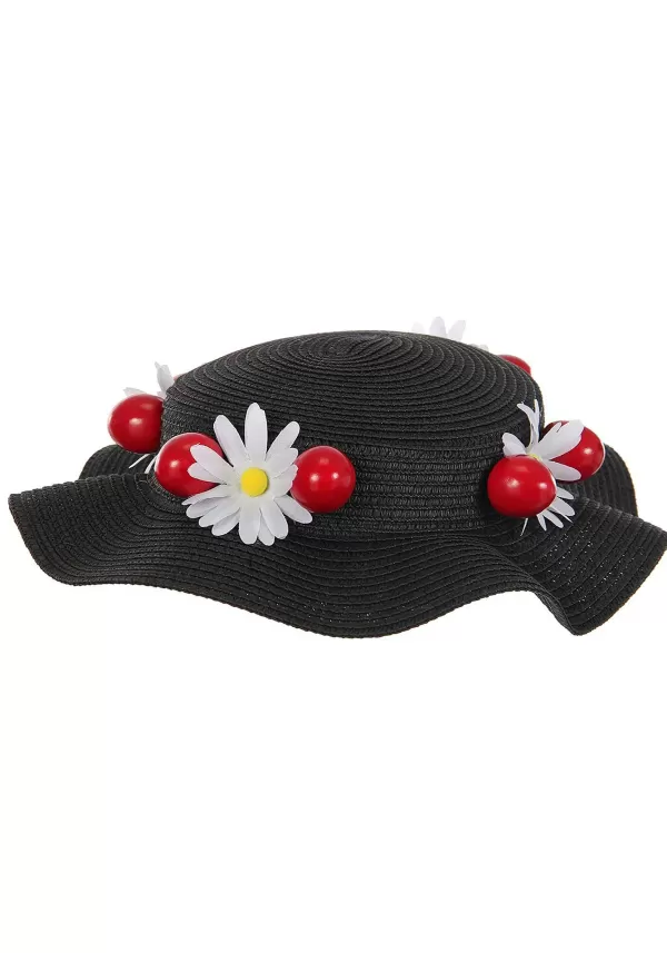 Fashion Disney Mary Poppins Classic Black Costume Hat And Scarf Accessory Kits