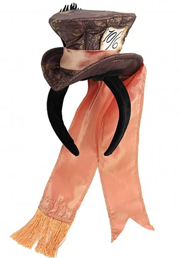 New Disney Mini Mad Hatter Brown Costume Headband Headbands