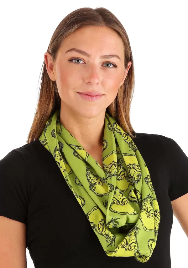 Cheap Dr. Seuss The Grinch Jersey Scarf For Women Scarves