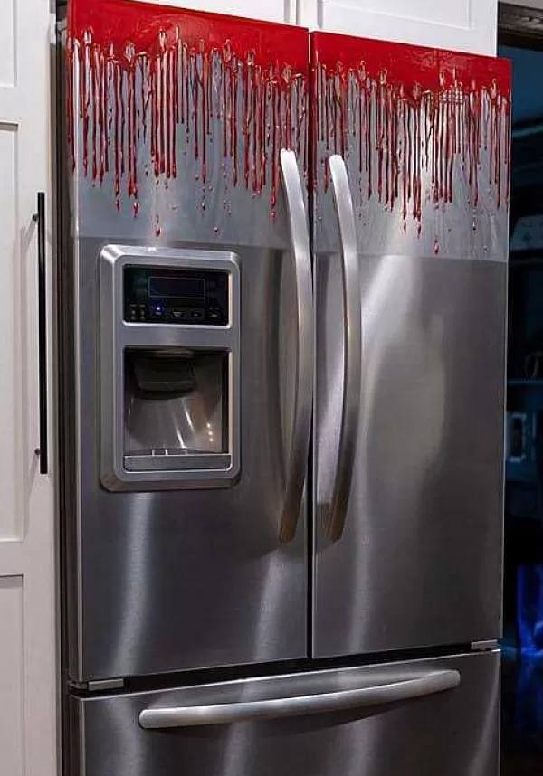 Clearance Dripping Blood Fridge And Freezer Door Cover Decoration Door Decorations