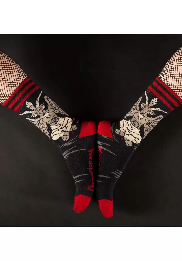 Store Evil Af Baphomet Socks For Adults Socks / Slippers