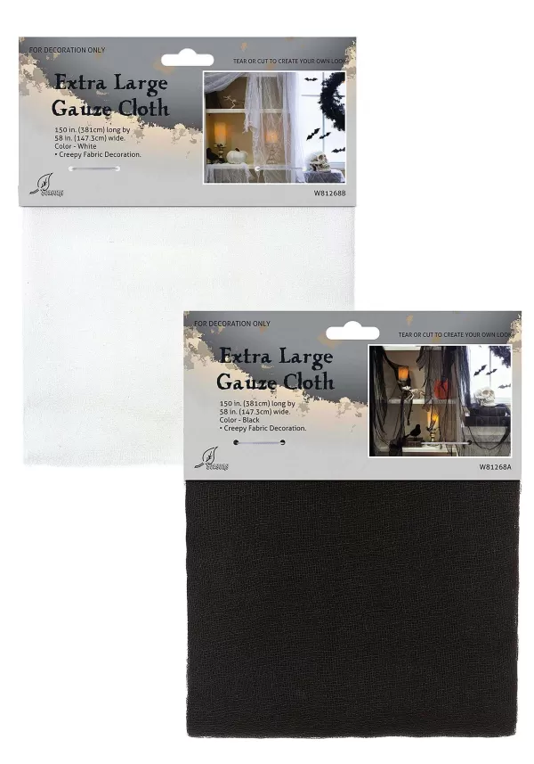Cheap Extra Large Black And White Gauze Cloth Decoration Set Indoor Decorations