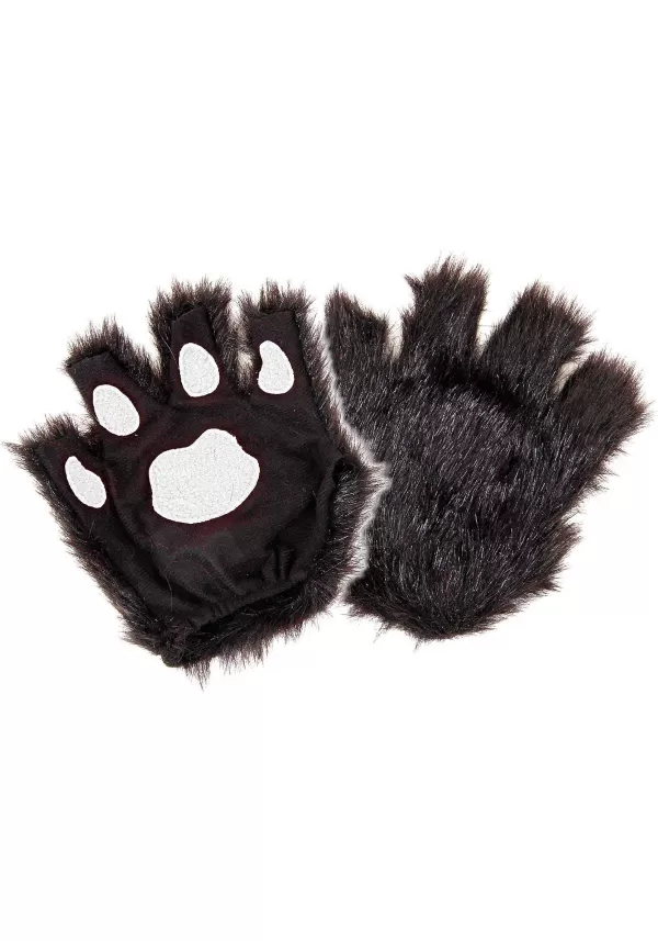Fashion Fingerless Black Paws Gloves