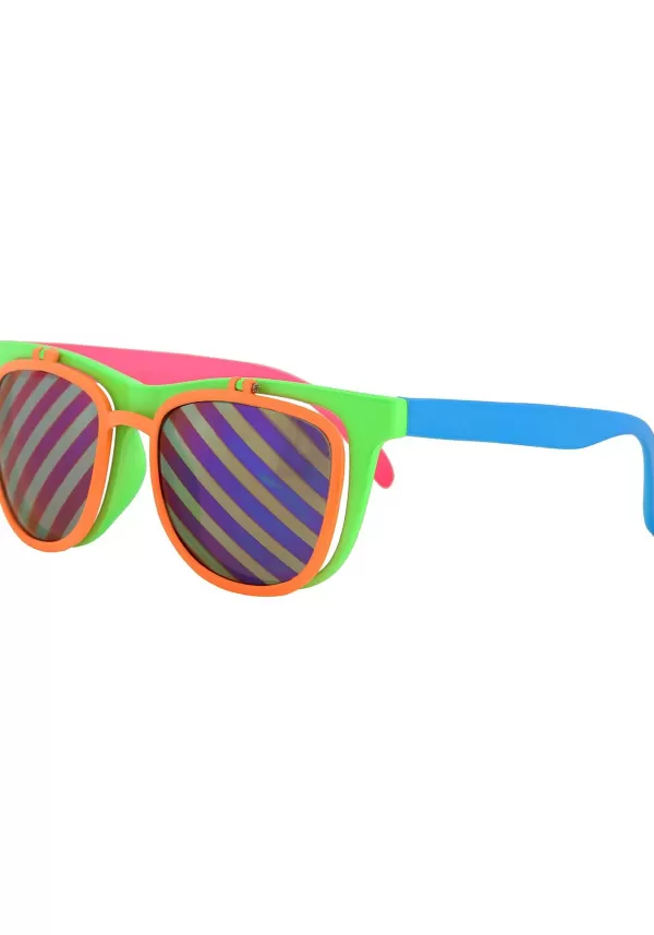Flash Sale Flip Up Neon Glasses Glasses / Sunglasses