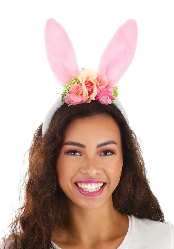 New Floral Bunny Ears Costume Headband Accessory Headbands