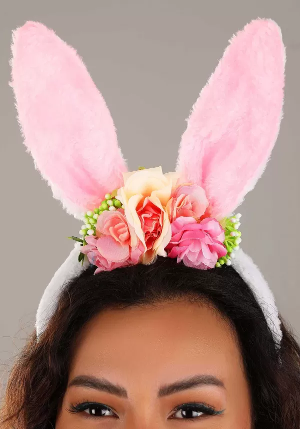 New Floral Bunny Ears Costume Headband Accessory Headbands