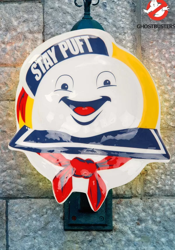Cheap Ghostbusters Stay Puft Porch Light Cover Halloween Decoration Outdoor Decorations
