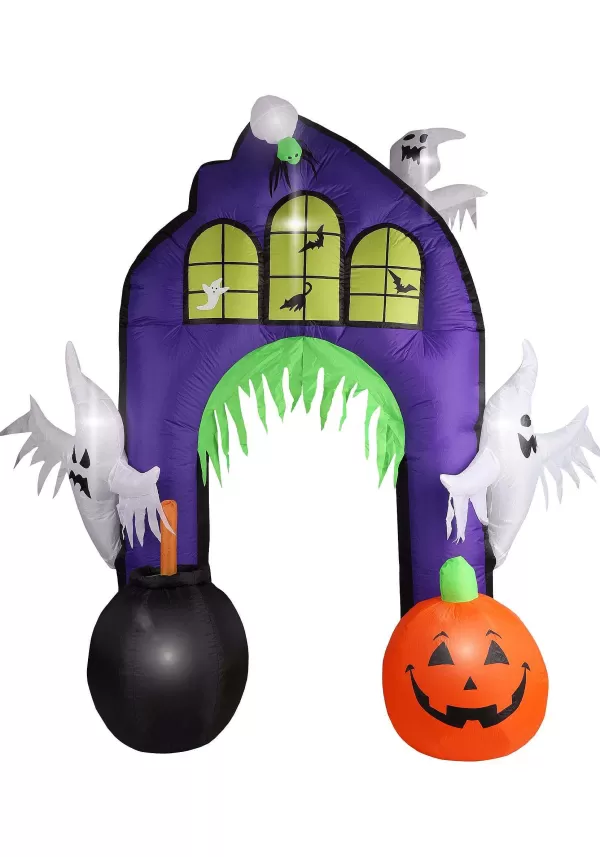 Clearance Ghostly Castle Arch Inflatable 9 Foot Decoration Halloween Props
