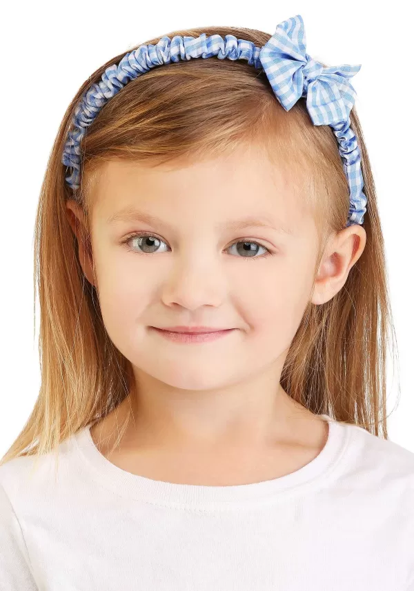 Cheap Gingham Bow Headband Headbands