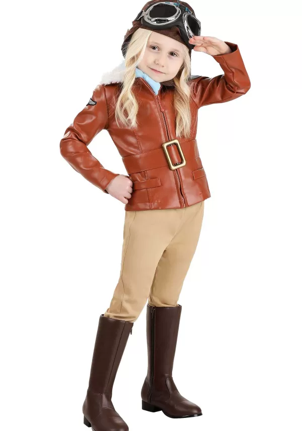 Hot Girl'S Deluxe Amelia Earhart Toddler Costume Toddler Costumes