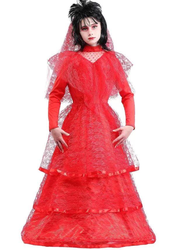 Sale Girl'S Gothic Red Wedding Dress Costume Girl Costumes