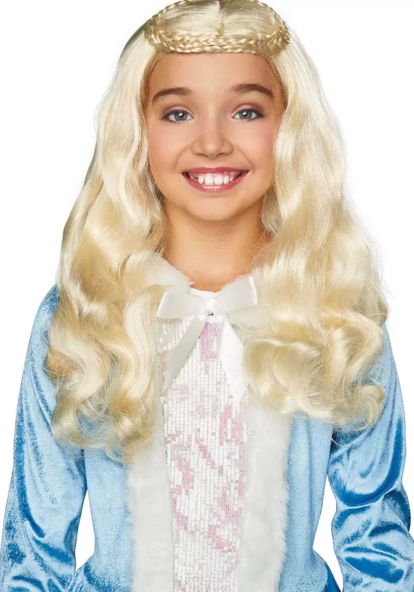 Cheap Girl'S Medieval Blonde Queen Wig Wigs
