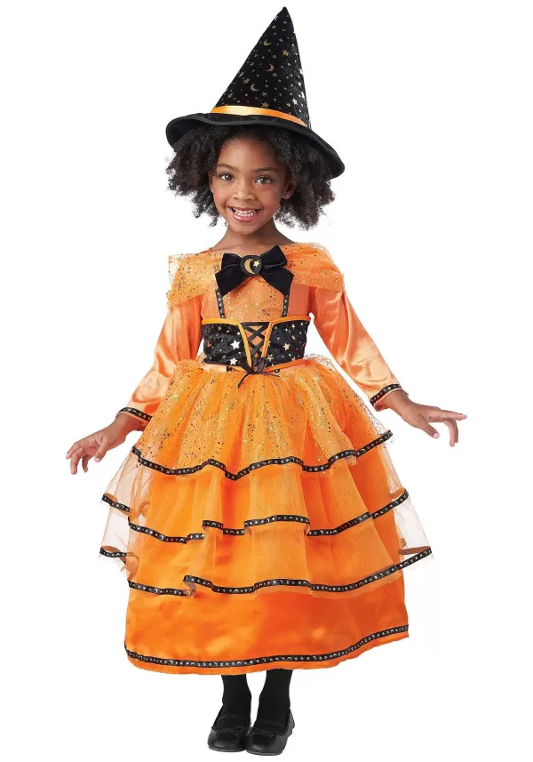 Hot Girl'S Midnight Pumpkin Patch Witch Toddler Costume Toddler Costumes