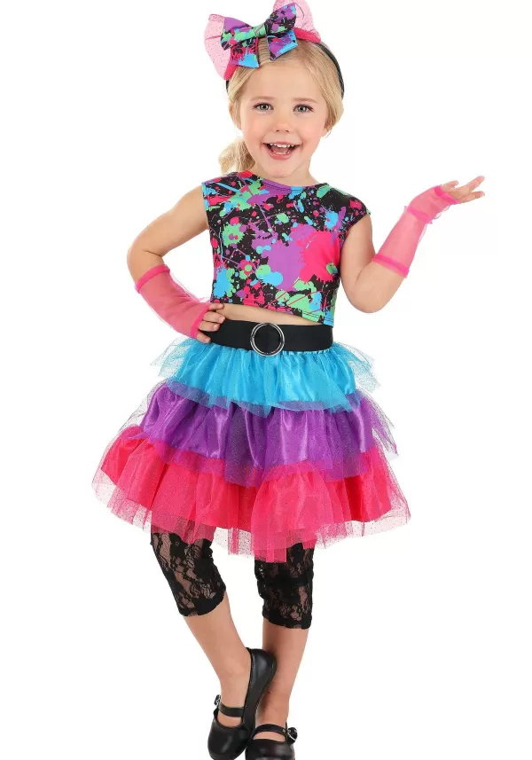 Cheap Girl'S Neon '80S Toddler Costume Toddler Costumes