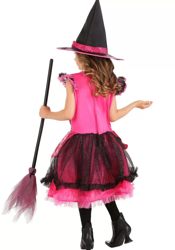 Clearance Girl'S Pink Light Up Witch Girl Costumes