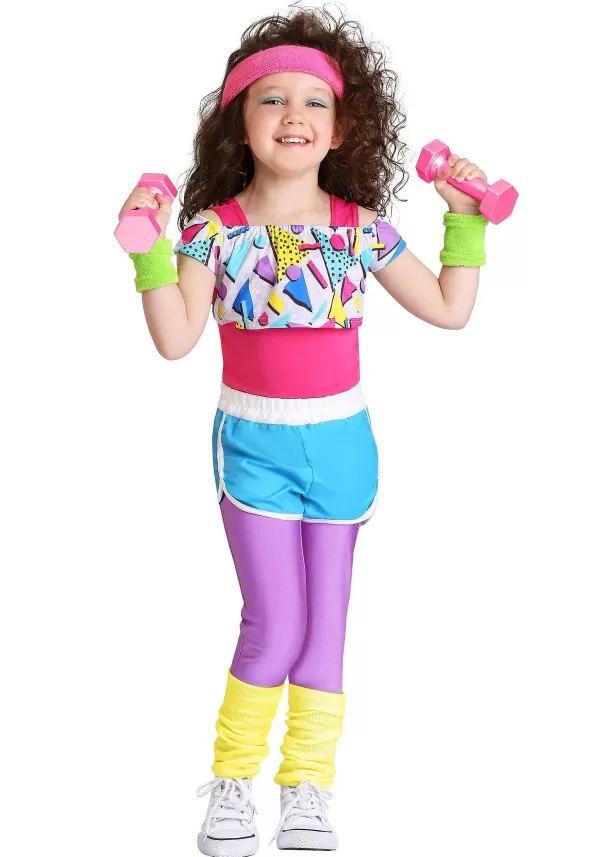 Discount Girl'S Toddler Work It Out 80S Costume Girl Costumes