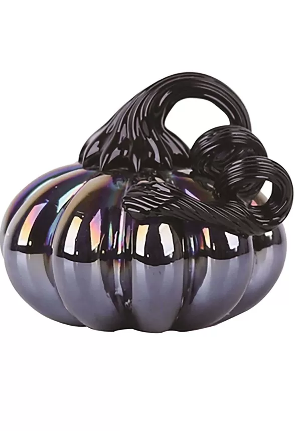 Best Sale Glass Oil Slick 3 Inch Pumpkin Decoration Indoor Decorations