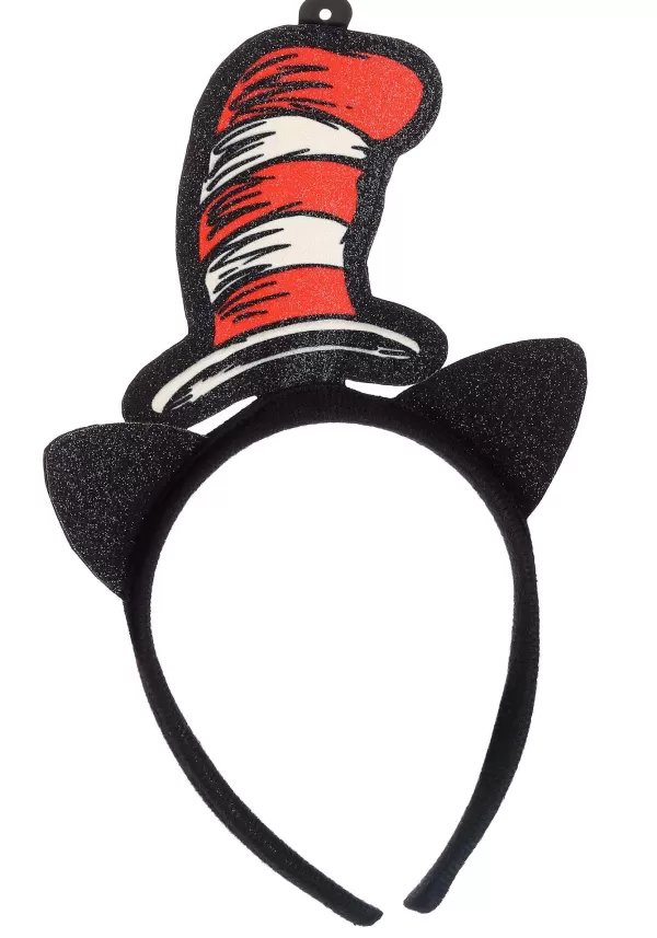 Shop Glittery Dr. Seuss Cat In The Hat Headband Costume Accessory Headbands
