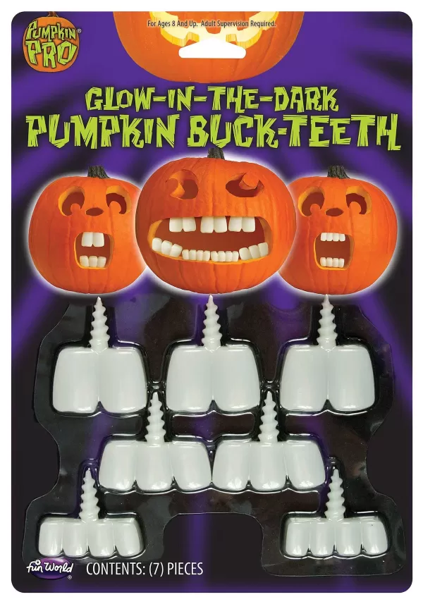 Online Glow In The Dark Pumpkin Buck Teeth Pumpkin D Cor