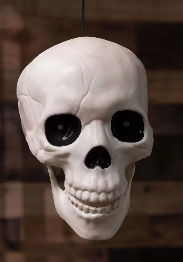 Fashion Glow In The Dark Talking Skull Halloween Decoration Animatronics