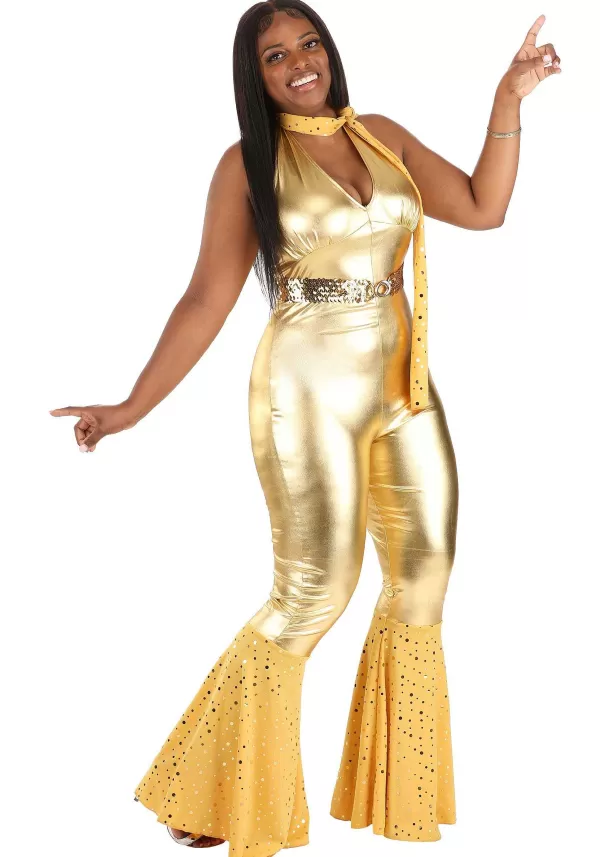 Hot Gold Disco Fox Adult Women'S Costume Women'S Costumes