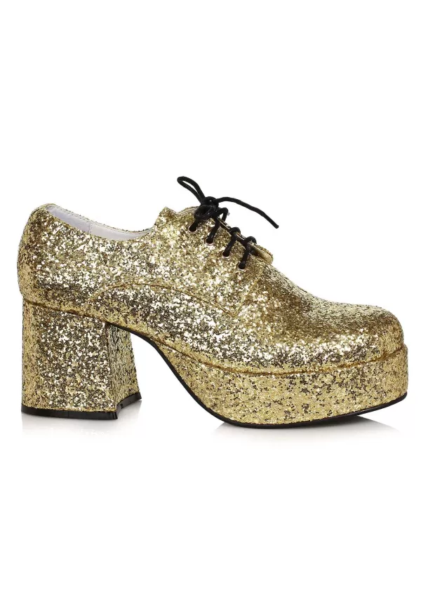 Cheap Gold Glitter Platform Shoes For Men Boots/Shoes