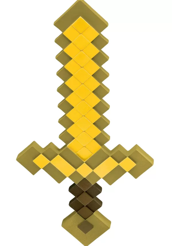 Store Gold Sword Costume Accessory From Minecraft Toy Weapons
