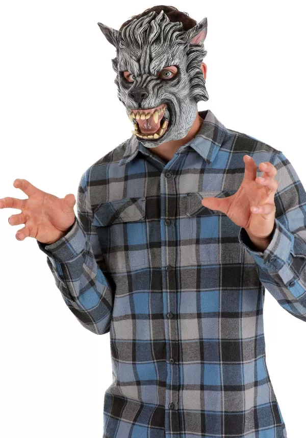 Outlet Gray Wolf Mask For Adults Masks