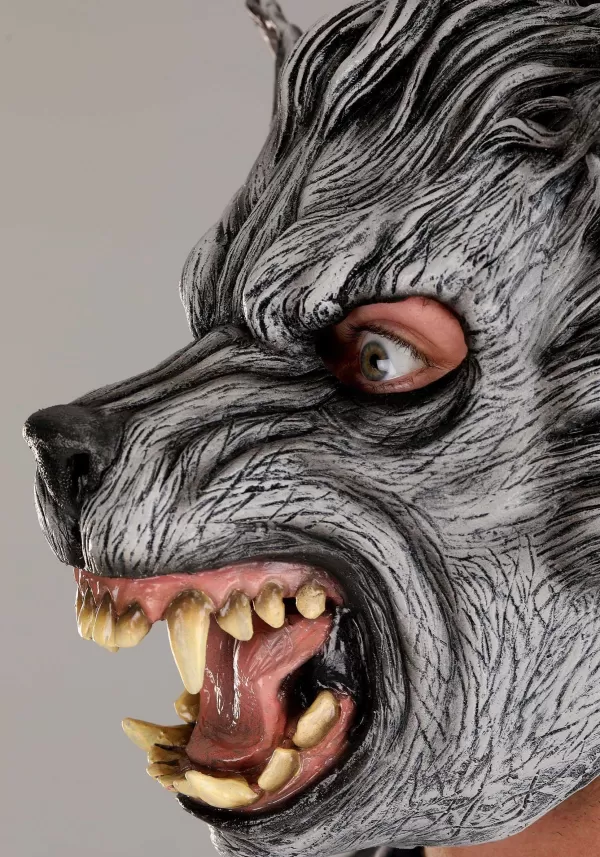 Outlet Gray Wolf Mask For Adults Masks