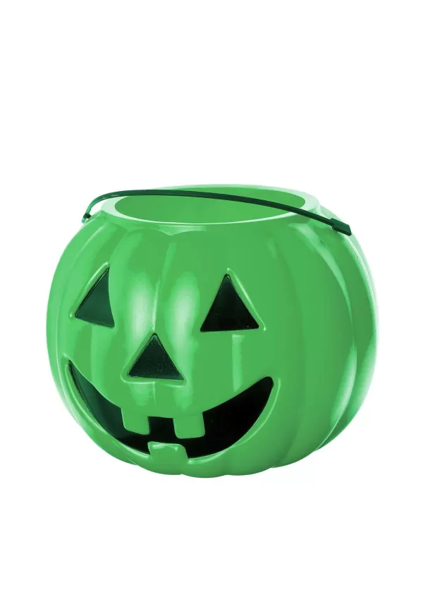 Store Green Trick Or Treat Pumpkin Bucket Trick Or Treat Bags / Pails