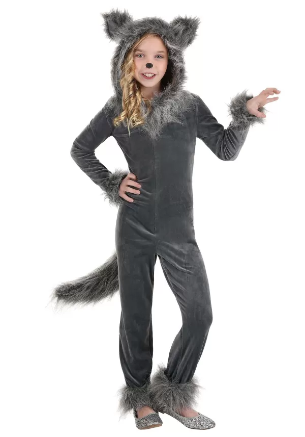 Shop Grey Wolf Costume For Girls Girl Costumes
