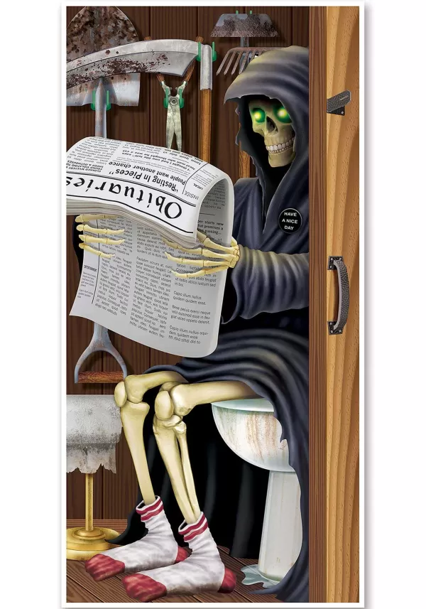 Cheap Grim Reaper Restroom Door Cover Decoration Door Decorations