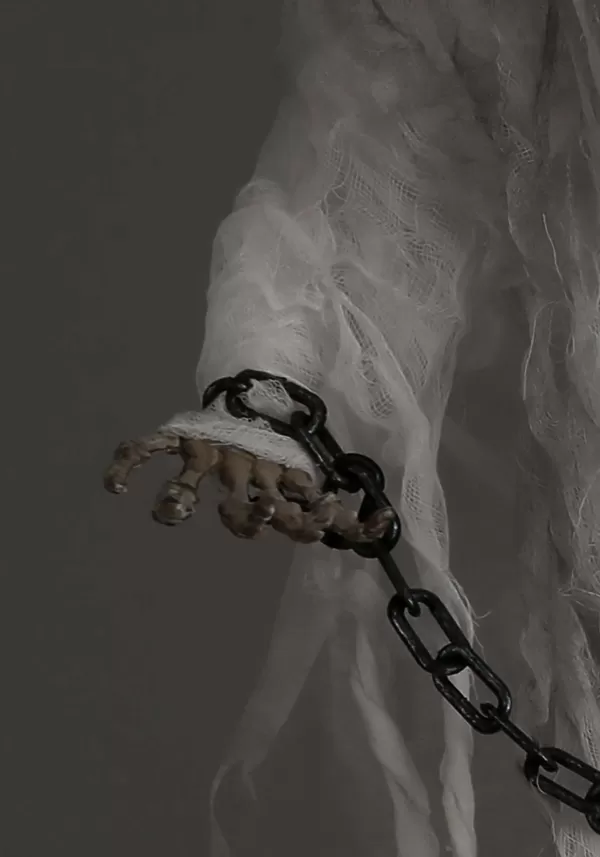 New Hanging 3 Foot Faceless Ghost Animatronic Halloween Decoration Animatronics