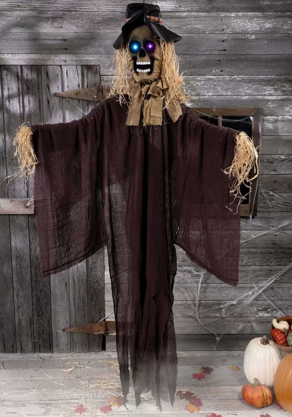 Discount Hanging Scarecrow With Color Changing Led Lights Decoration Outdoor Decorations