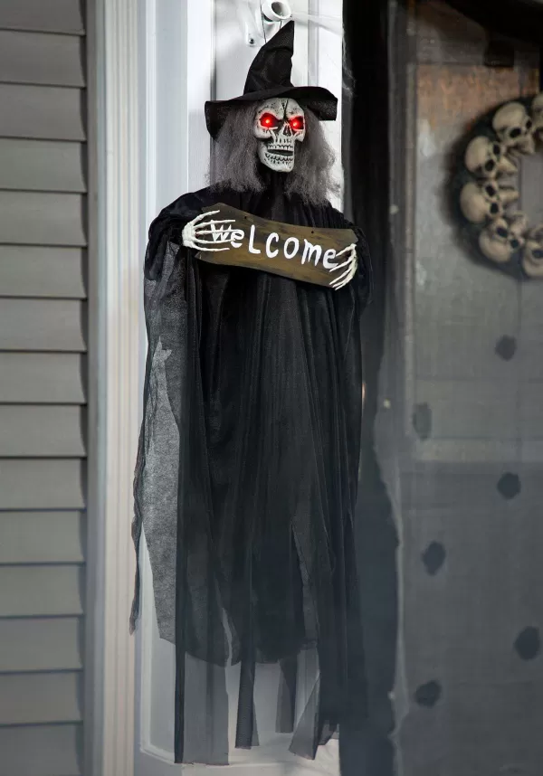 Outlet Hanging Witch Welcome Halloween Prop Indoor Decorations
