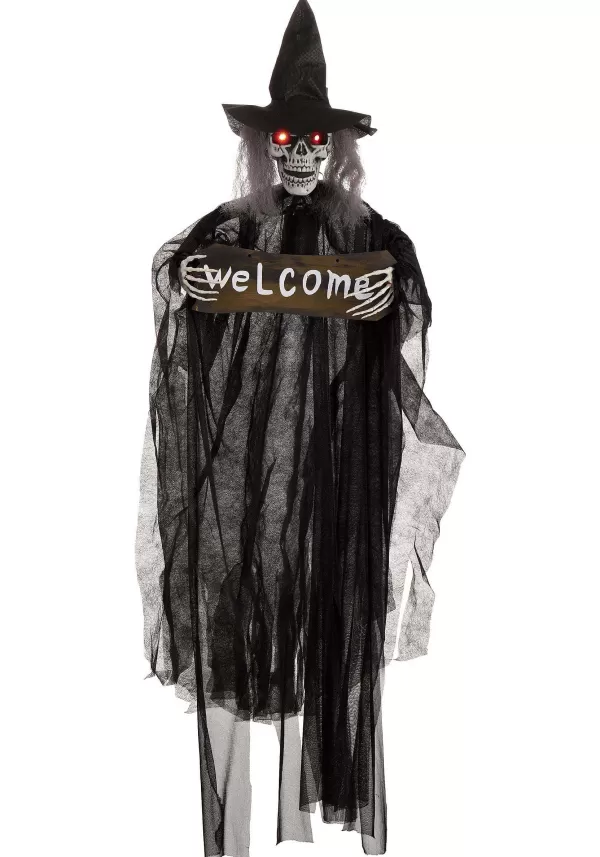 Outlet Hanging Witch Welcome Halloween Prop Indoor Decorations