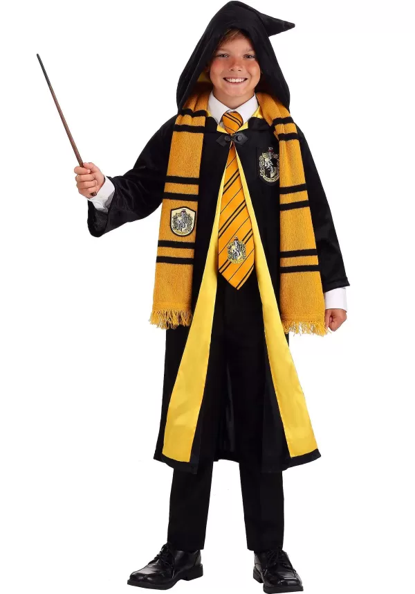 Cheap Harry Potter Kids Deluxe Hufflepuff Robe Costume Boy Costumes