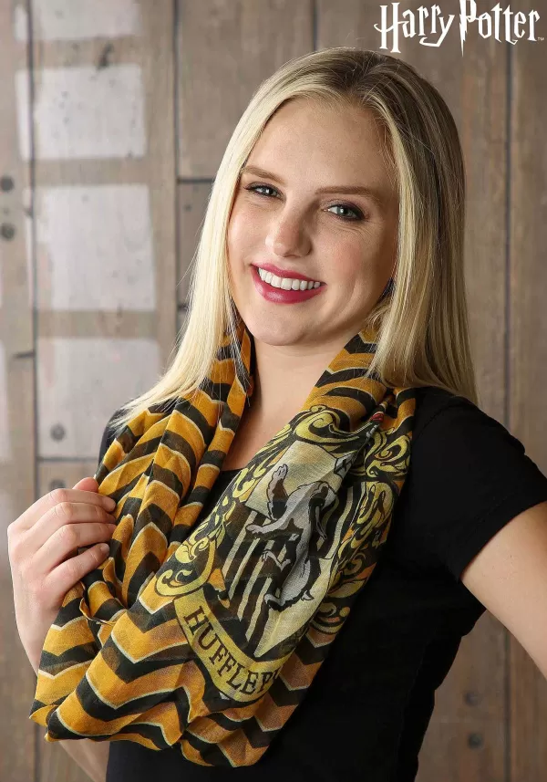 Sale Harry Potter Lightweight Hufflepuff Infinity Scarf Scarves