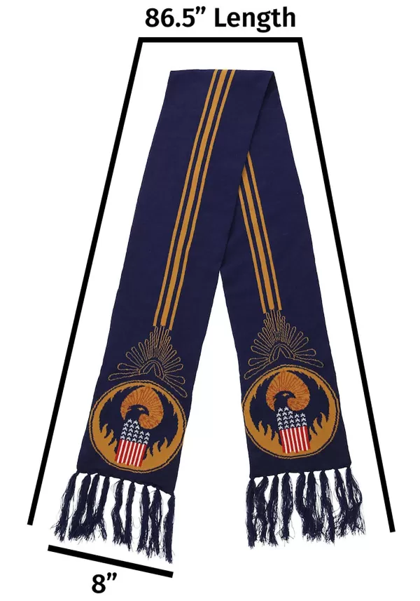 Hot Harry Potter Macusa Blue Knit Scarf Scarves